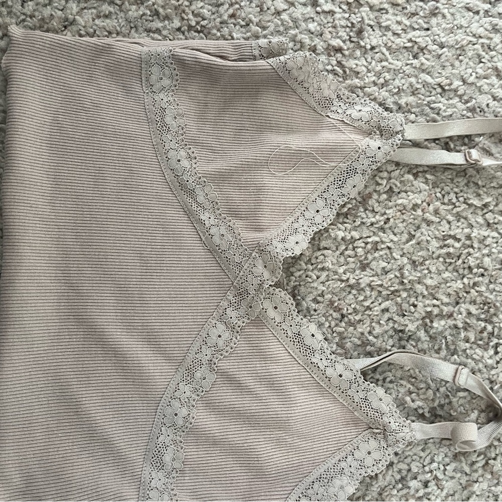Ambiance Cream Chemise with Delicate Lace